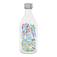 1 L Flasche 'Water is cool' mit Stahlverschluss