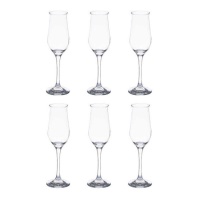 190 ml Sektglas Wavy - 6 Stück