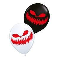 Latexballons mit unheimlichem Gesicht, 30 cm - 6 Stück