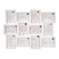 Weißer Multi-Fotorahmen für 12 Fotos (10 x 15 cm)