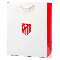 Weißer Atlético de Madrid Geschenkbeutel, 23 x 18 x 10 cm