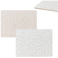Platzdeckchen aus Kork mit Blätterdesign - 40 x 30 cm - 1 Stück