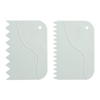 Gezahnter Dekorationsspachtel 12 x 8,5 cm - Decora - 2 Stück
