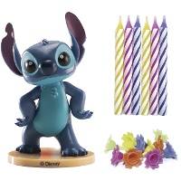 Stitch-Tortenfigur mit Kerzen - 21-teilig