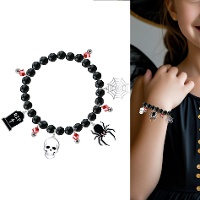 Halloween-Armband mit schwarzen Figuren
