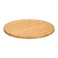 Rundes Bambus-Servierbrett 30 x 30 cm - ideal für Snacks