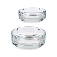 Transparenter Aschenbecher, 9 cm - 2 Stück