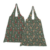 Faltbare grüne Weihnachtsstofftasche - 1 Stück