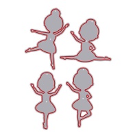 Stanze mit Ballerina-Motiven von Zag - Misskuty - 4 Stück