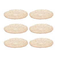Niedriger Braunglas-Teller 32 cm - Vivalto - 6 pcs.
