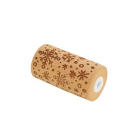 Mini-Holzprägerolle mit Schneeflockenmotiv - scrapcooking - 1 Stück