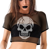 Netz-Skull-T-Shirt