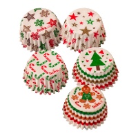 Kapseln für Weihnachts-Pralinen von 2,7 cm - 100 Stück