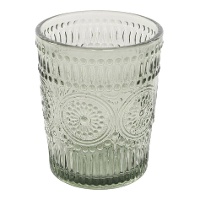 Getränkeglas 290 ml aus geätztem Glas in Wassergrün