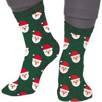 Weihnachtsmann-Socken mit Glitzer - 1 Paar