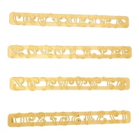 Alphabet- und Zahlenausstecher Swirly - FMM - 4 St.