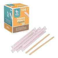 Holzrührstäbchen für Kaffee, 11 cm, einzeln verpackt - 500 Stück