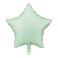 Matt-pastellfarbener Sternballon, 48 cm - Partydeco - 1 Stück