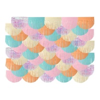 Vorhang mit Fransen in Pastellfarben 2 x 2 m