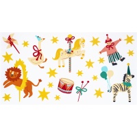 Zirkus-Tattoos - 1 Blatt