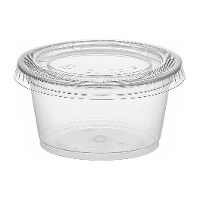 120-ml-Saucenbehälter aus transparentem Kunststoff mit Deckel - 100 Stück