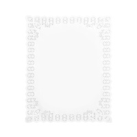Rechteckige weiße Papierdeckchen 37 x 44 cm - 100 Stk.