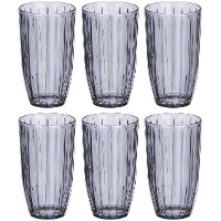 Hohes Glas mit Rillen, 440 ml - 6er-Set