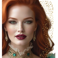 Selbstklebende Gesichtsjuwelen - goldene Sommersprossen