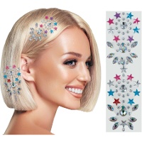 Klebejuwelen für die Haare mit Glitzer und Sternen