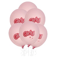 Girly Ballons mit 30 cm - 6 Stück