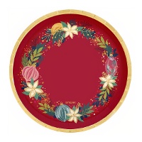 Dekorative Weihnachtsteller 23 cm - 6 Stück