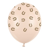Latexballons mit Hufeisenmotiv, 30 cm - 6 Stück