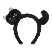 Haarreif mit schwarzer Katze