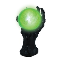 Hand mit LED Kristallkugel
