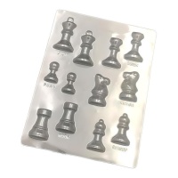 Schokoladenschachfigurenform - Pastkolor - 12 Kavitäten