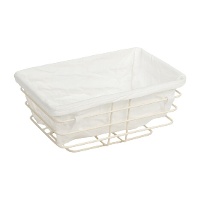 Rechteckiger Brotkorb 28 x 28 x 8 cm mit Metallboden