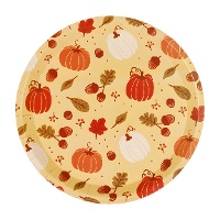 Pappteller mit Herbstmotiv, 23 cm - 6 Stück