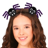 Haarreif mit Pompom-Spinnen