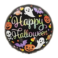 Schillernder Happy Halloween Ballon 45 cm - Party Liebe