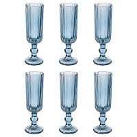 160 ml vertikal ausgekleidetes Sektglas - 6 Stück