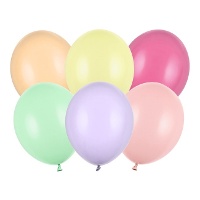 27 cm Pastell-Latexballons - PartyDeco - 100 Stück