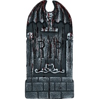 Blutiger Grabstein mit Fledermaus, 42 x 21 cm