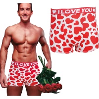 Herren-Boxershorts mit Herzmuster