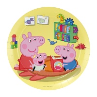 Peppa Pig-Teller, 23 cm - 8 Stück