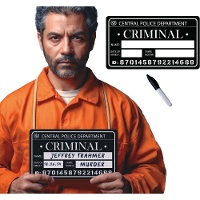 Beschreibbare Polizeifoto-Tafel