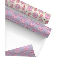 Geschenkpapier mit Kuchenmotiv 2 x 0,70 m - 1 Stück