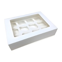 Weiße Box für 12 Mini-Cupcakes