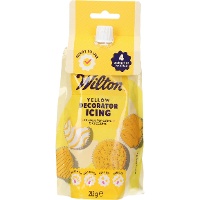 Gelbe Dekorierglasur mit 4 Spritztüllen, 212 g - Wilton