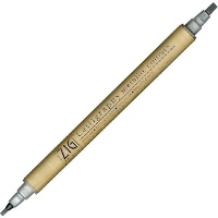 Doppelspitzen-Marker für Lettering, silberfarben - Zig - 1 Stück