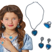 Prinzessin Blaues Herz-Schmuckset